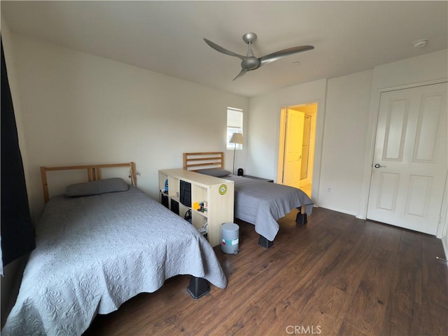 22111 Main St Unit 6, Carson, CA 90745 - bedroom featuring wood finished floors and a ceiling fan