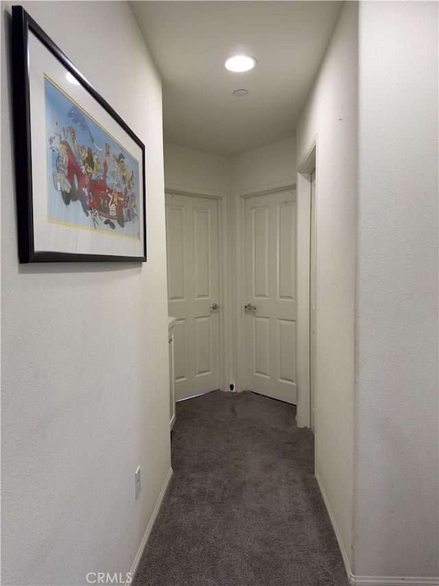 22111 Main St Unit 6, Carson, CA 90745 - hall featuring dark carpet and baseboards
