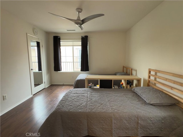 22111 Main St Unit 6, Carson, CA 90745 - bedroom featuring wood finished floors and a ceiling fan