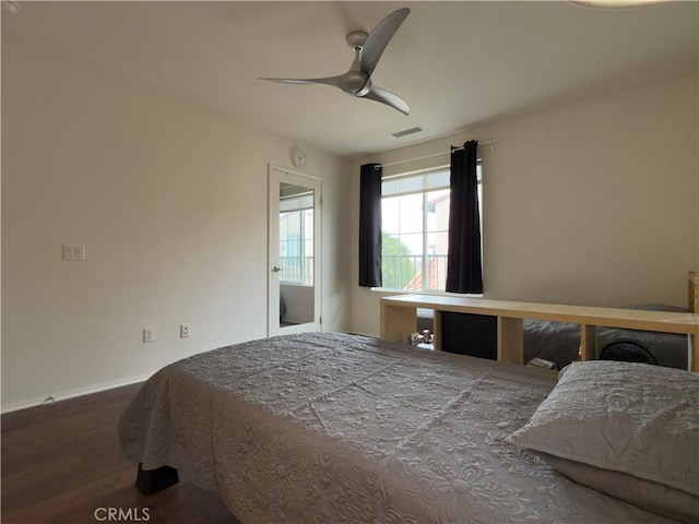 22111 Main St Unit 6, Carson, CA 90745 - bedroom featuring wood finished floors and ceiling fan
