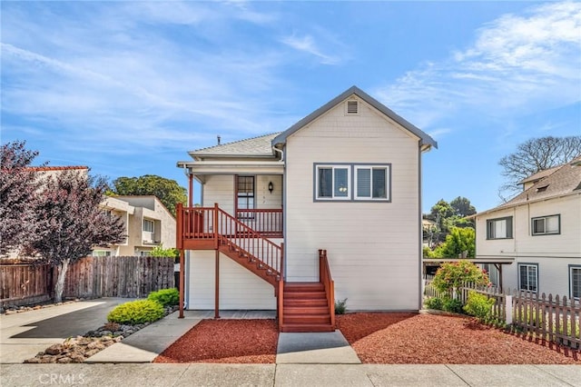 1107 Tennent Ave, Pinole, CA 94564 - view of front of house featuring stairway and a porch