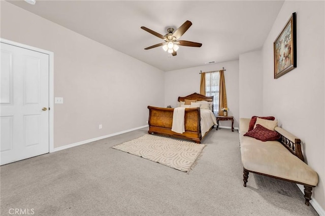 1107 Tennent Ave, Pinole, CA 94564 - carpeted bedroom with baseboards and a ceiling fan