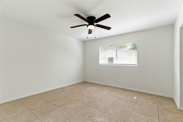 11340 Reseda Blvd, Porter Ranch, CA 91326 - empty room featuring ceiling fan, baseboards, and light tile patterned floors