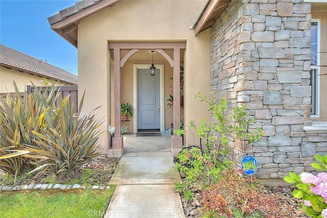 4451 Terry St, Chino, CA 91710 - view of exterior entry featuring stucco siding and stone siding