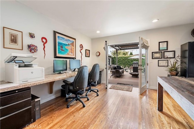 6320 E Los Santos Dr, Long Beach, CA 90815 - office space with light wood-style flooring, baseboards, and recessed lighting