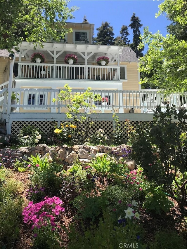 26335 Forest Ln, Twin Peaks, CA 92391 - rear view of house featuring a deck