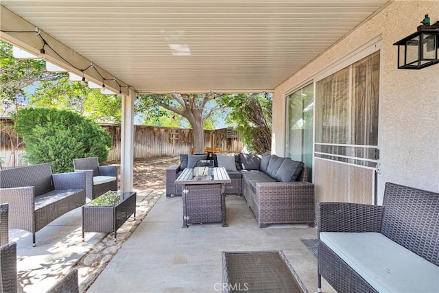 16229 Lake View Ln, Apple Valley, CA 92307 - fenced backyard featuring an outdoor hangout area and a patio area