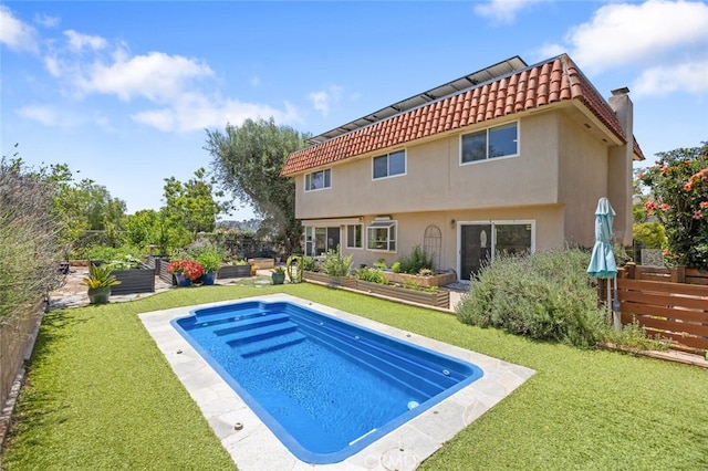 4354 Avenida Prado, Thousand Oaks, CA 91360 - back of house with a chimney, stucco siding, and a tiled roof