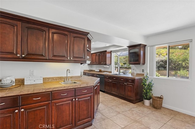 4354 Avenida Prado, Thousand Oaks, CA 91360 - kitchen with a sink, dishwasher, light tile patterned floors, and baseboards