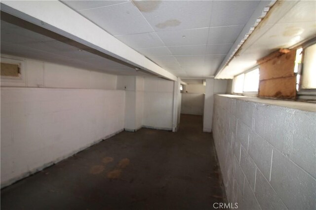 614 W 60th St, Los Angeles, CA 90044 - below grade area featuring concrete block wall