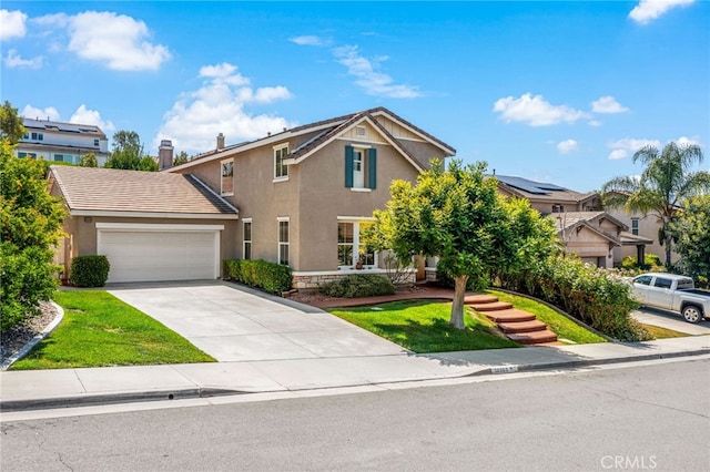 36060 Lipizzan Ln, Wildomar, CA 92595 - traditional-style home with stucco siding, an attached garage, and concrete driveway