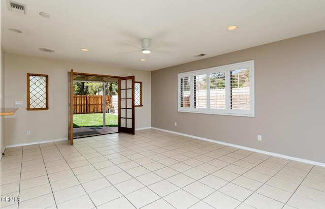 29421 Florabunda Rd, Canyon Country, CA 91387 - spare room featuring ceiling fan, baseboards, and recessed lighting