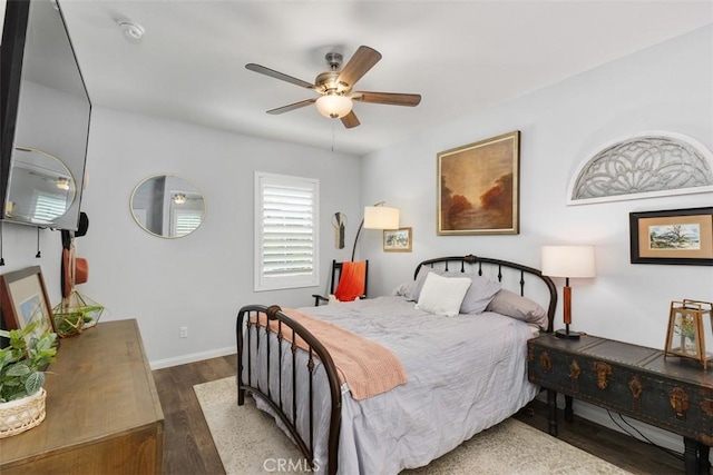32954 Marin Fields Rd, Winchester, CA 92596 - bedroom featuring wood finished floors, baseboards, and ceiling fan