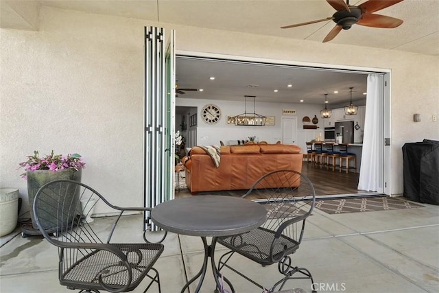 32954 Marin Fields Rd, Winchester, CA 92596 - view of patio / terrace featuring ceiling fan