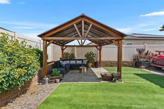 32954 Marin Fields Rd, Winchester, CA 92596 - view of patio featuring a gazebo and an outdoor living space