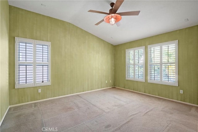 28445 Silverking Trl, Saugus, CA 91390 - unfurnished room featuring ceiling fan, carpet flooring, and lofted ceiling