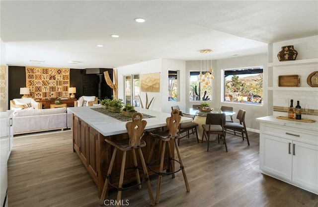 58916 Carmelita Cir, Yucca Valley, CA 92284 - dining space featuring wood finished floors, recessed lighting, and baseboards