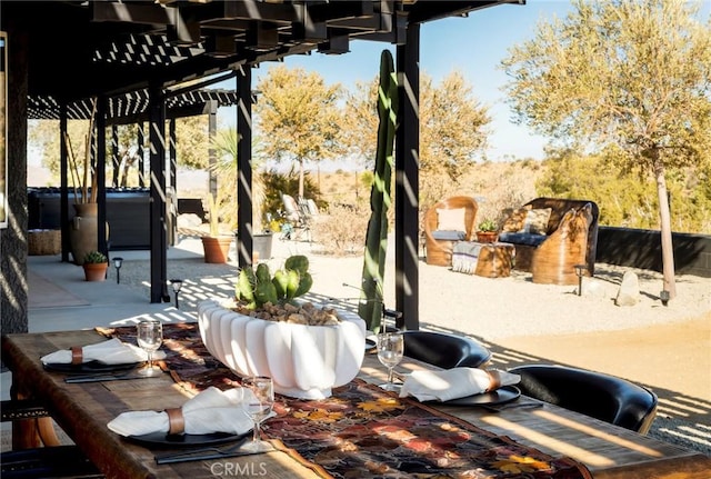 58916 Carmelita Cir, Yucca Valley, CA 92284 - view of patio / terrace with a pergola