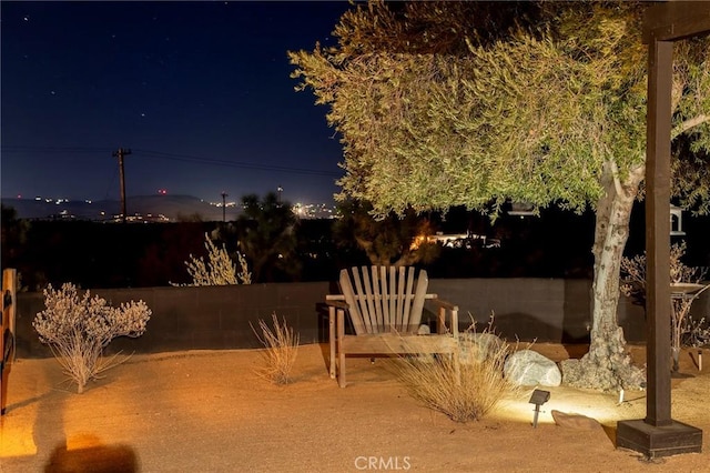 58916 Carmelita Cir, Yucca Valley, CA 92284 - view of patio at twilight