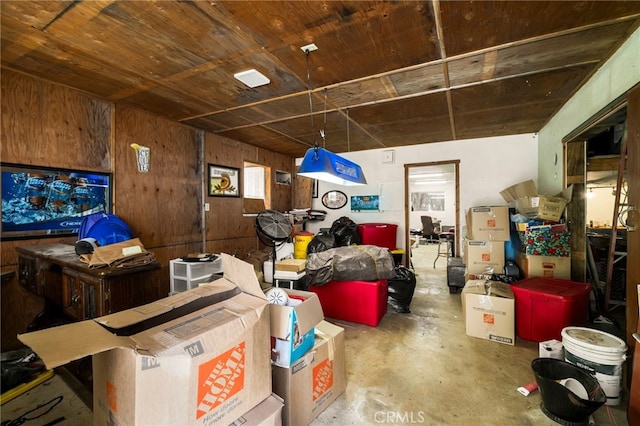 5048 Big Bend Rd, Oroville, CA 95965 - basement featuring wooden ceiling and wooden walls