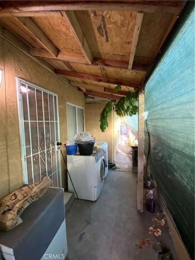 12536 Fineview St, El Monte, CA 91732 - view of patio / terrace with separate washer and dryer