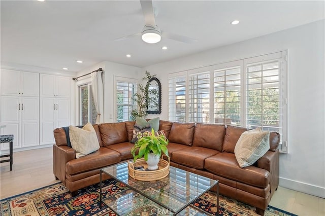 28332 Via Alfonse, Laguna Niguel, CA 92677 - living room with recessed lighting and ceiling fan