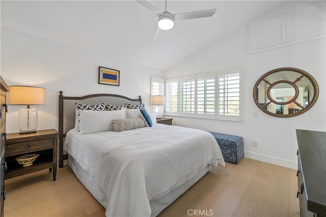 28332 Via Alfonse, Laguna Niguel, CA 92677 - bedroom featuring wood finished floors, high vaulted ceiling, and ceiling fan