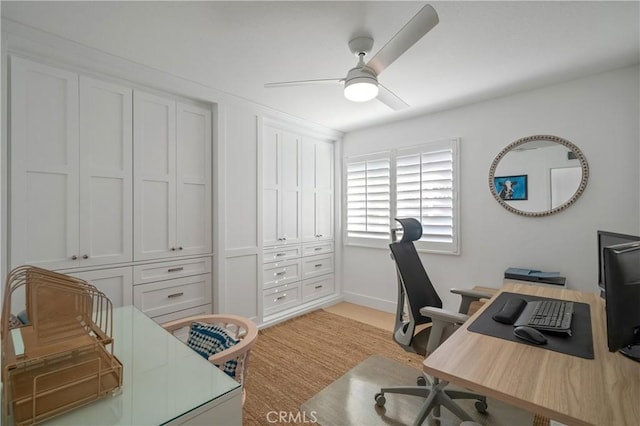 28332 Via Alfonse, Laguna Niguel, CA 92677 - office area featuring ceiling fan and baseboards