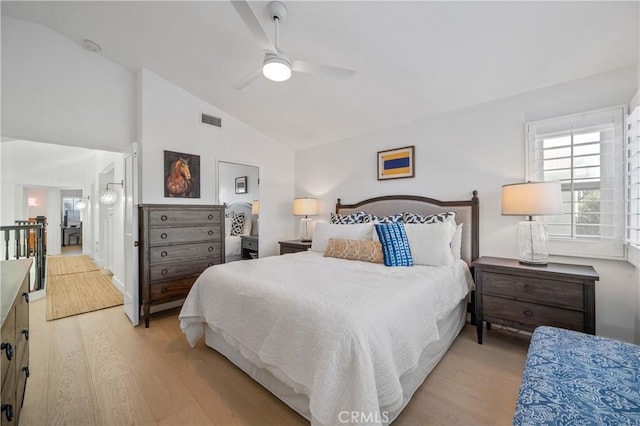 28332 Via Alfonse, Laguna Niguel, CA 92677 - bedroom featuring wood finished floors, a ceiling fan, and high vaulted ceiling