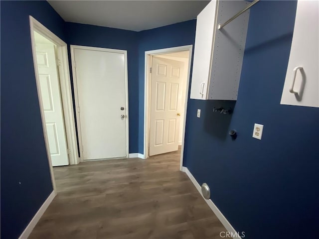 43321 Cottage Ln, Lancaster, CA 93536 - hallway with baseboards and wood finished floors