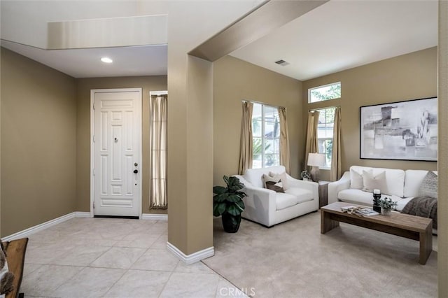 44035 Cindy Cir, Temecula, CA 92592 - living area with baseboards and light tile patterned floors