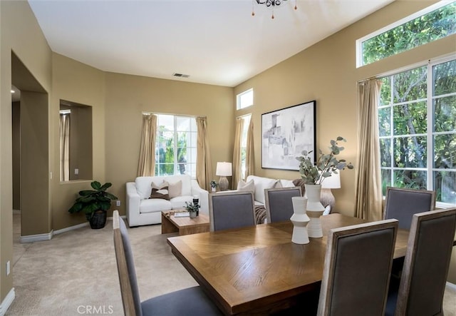 44035 Cindy Cir, Temecula, CA 92592 - dining room featuring light colored carpet and baseboards