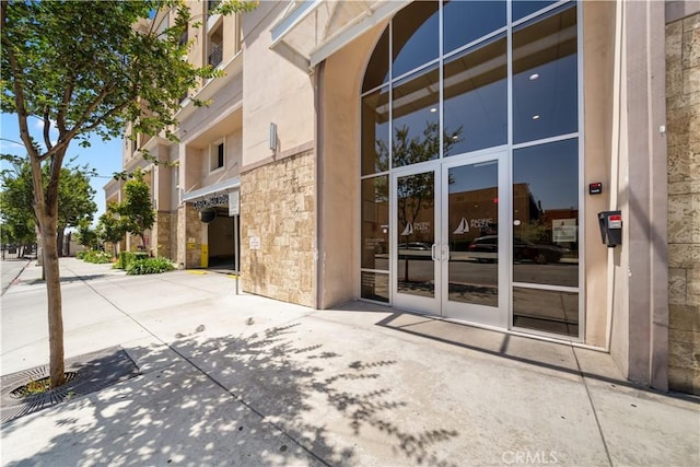 11 S 3rd St Unit 510, Alhambra, CA 91801 - entrance to property featuring stone siding and french doors