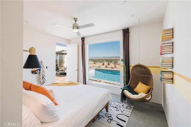 2600 Sunny Vista Rd, Joshua Tree, CA 92252 - bedroom featuring a ceiling fan