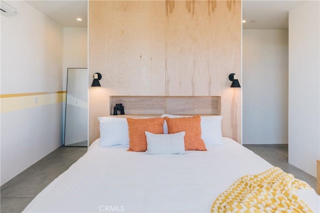 2600 Sunny Vista Rd, Joshua Tree, CA 92252 - bedroom with concrete floors and recessed lighting