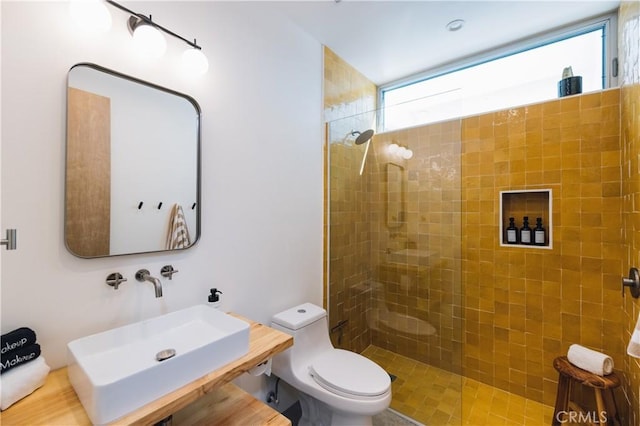 2600 Sunny Vista Rd, Joshua Tree, CA 92252 - full bath with toilet, a walk in shower, and a sink