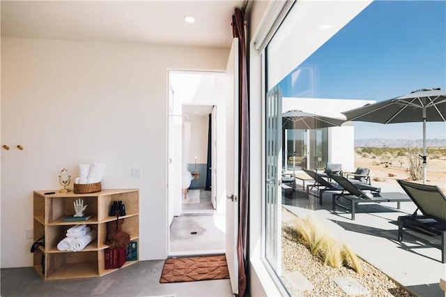 2600 Sunny Vista Rd, Joshua Tree, CA 92252 - bedroom with multiple windows and a mountain view