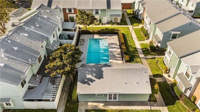 5640 Riverside Dr Unit 119, Chino, CA 91710 - aerial view of residential area featuring a pool area
