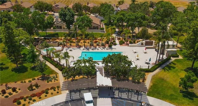 26629 Calle Gregorio, Menifee, CA 92585 - aerial perspective of suburban area with a pool area
