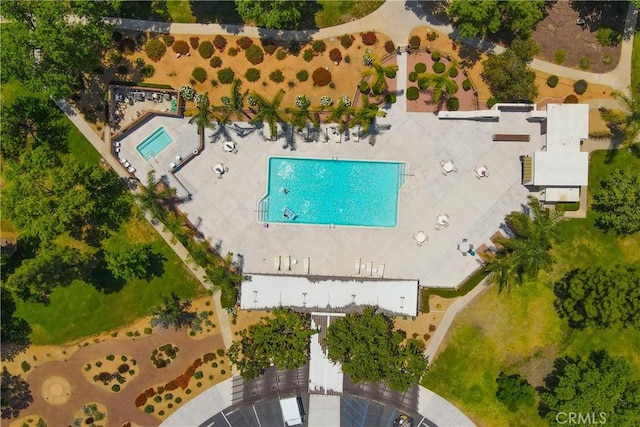 26629 Calle Gregorio, Menifee, CA 92585 - aerial view of a pool area