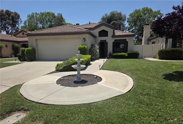 26629 Calle Gregorio, Menifee, CA 92585 - view of front of home featuring a tile roof, stucco siding, an attached garage, and driveway