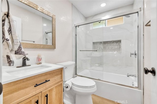 21020 Bryan Cir, Walnut, CA 91789 - bathroom featuring vanity, toilet, and combined bath / shower with glass door