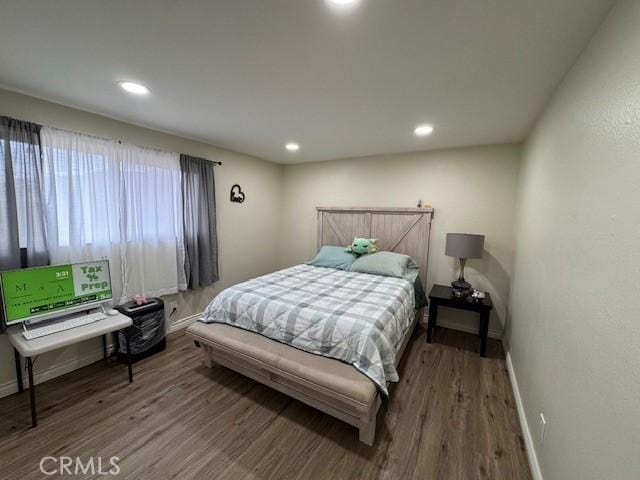 3400 Glasgow Cir, Riverside, CA 92503 - bedroom with wood finished floors, baseboards, and recessed lighting