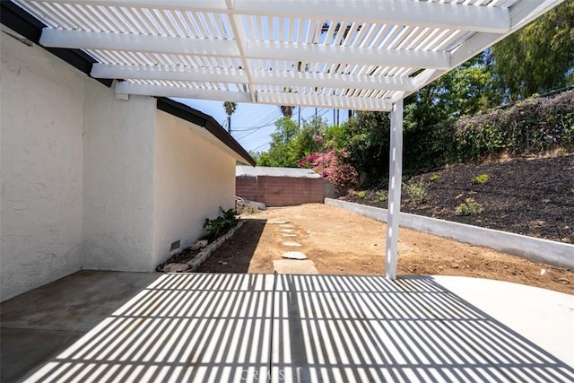 23125 Covello St, West Hills, CA 91307 - view of patio featuring a pergola