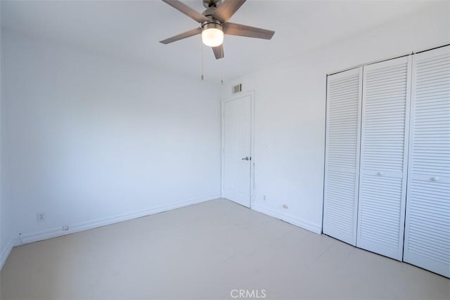 23125 Covello St, West Hills, CA 91307 - unfurnished bedroom featuring a closet, baseboards, and ceiling fan