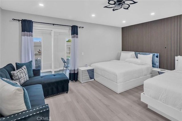 31780 Sierra Del Sol, Thousand Palms, CA 92276 - bedroom with wood finished floors, recessed lighting, and access to exterior