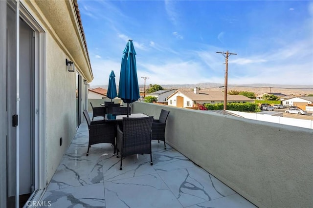 31780 Sierra Del Sol, Thousand Palms, CA 92276 - balcony featuring outdoor dining space and a mountain view