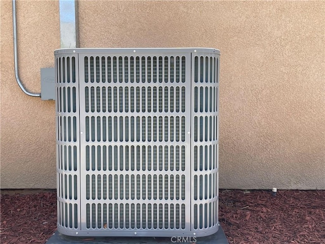 24967 Volga St, Hemet, CA 92544 - exterior view of stucco siding and central AC