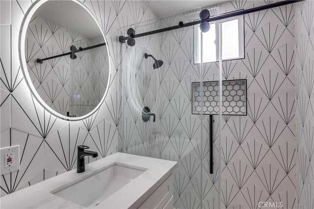 2124 Baltic Ave, Long Beach, CA 90810 - full bathroom with a shower stall and vanity