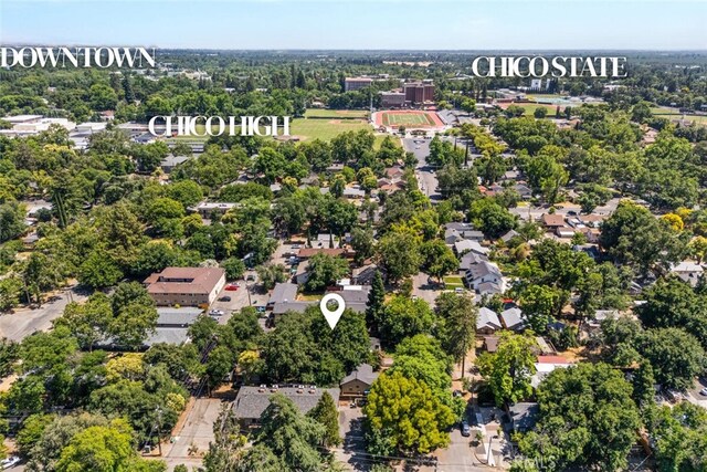 1170 Hobart St, Chico, CA 95926 - drone / aerial view of a tree filled landscape